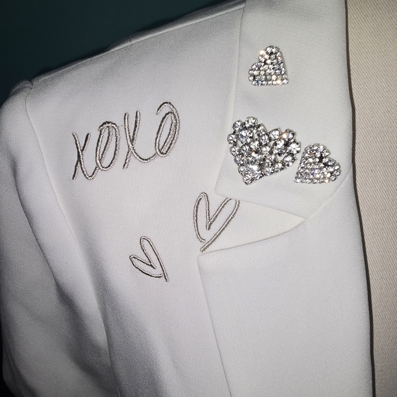 Cinq A Sept Khloe Xoxo Embellished Elbow Sleeve BlazerProduct Details Size 8 US - Picture 4 of 14
